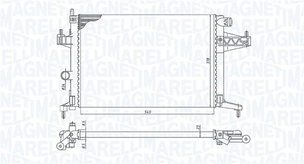 350213191600 MAGNETI MARELLI Радиатор, охлаждение двигателя