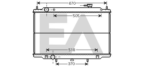 31R18008 EACLIMA Радиатор, охлаждение двигателя