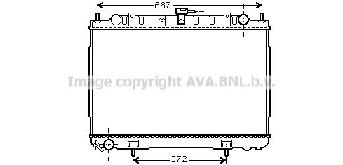 DN2241 AVA QUALITY COOLING Радиатор, охлаждение двигателя