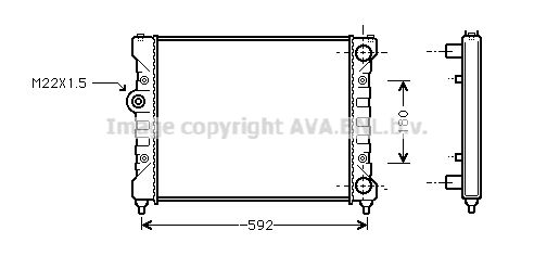 STA2024 AVA QUALITY COOLING Радиатор, охлаждение двигателя