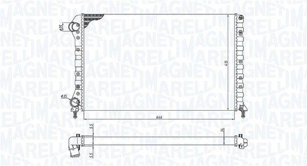 350213194400 MAGNETI MARELLI Радиатор, охлаждение двигателя