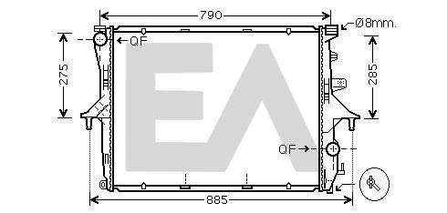 31R77051 EACLIMA Радиатор, охлаждение двигателя