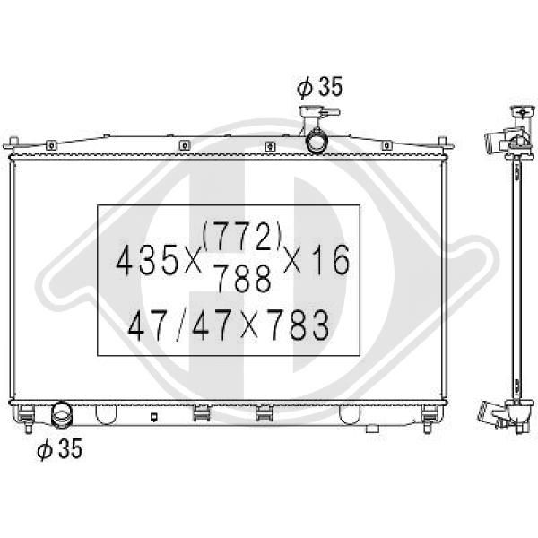 DCM3693 DIEDERICHS Радиатор, охлаждение двигателя