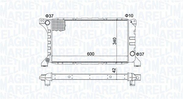 350213193500 MAGNETI MARELLI Радиатор, охлаждение двигателя