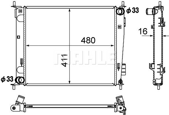 CR1889000S MAHLE Радиатор, охлаждение двигателя