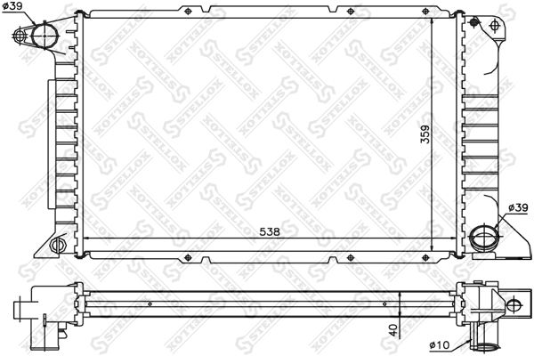 1025798SX STELLOX Радиатор, охлаждение двигателя