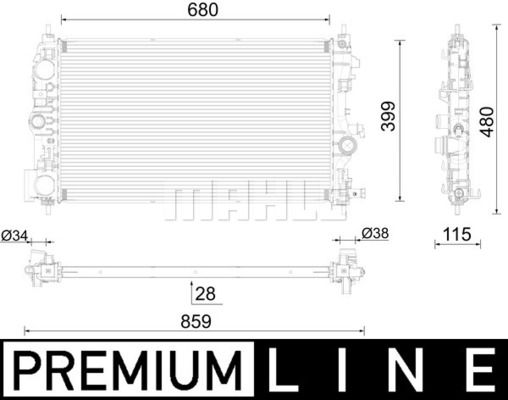 WG2182870 WILMINK GROUP Радиатор, охлаждение двигателя