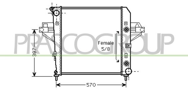 JE011R001 PRASCO Радиатор, охлаждение двигателя