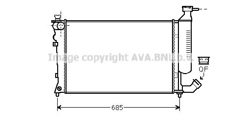 CNA2259 AVA QUALITY COOLING Радиатор, охлаждение двигателя