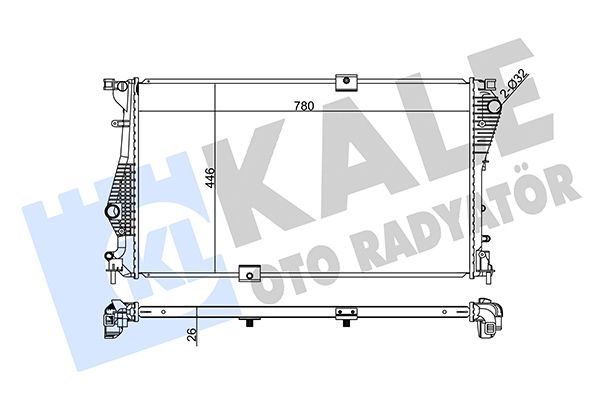 347250 KALE OTO RADYATÖR Радиатор, охлаждение двигателя