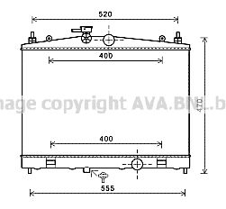 DN2338 AVA QUALITY COOLING Радиатор, охлаждение двигателя