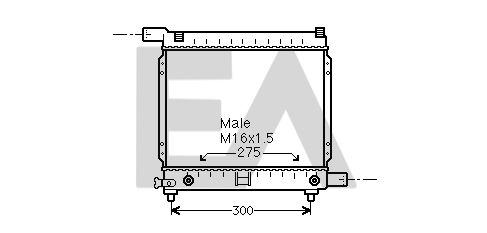 31R50034 EACLIMA Радиатор, охлаждение двигателя