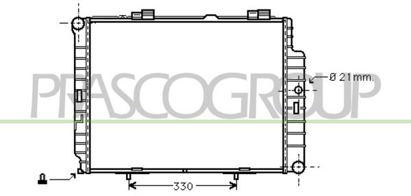 ME035R024 PRASCO Радиатор, охлаждение двигателя