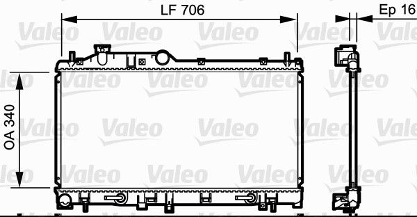 735212 VALEO Радиатор, охлаждение двигателя