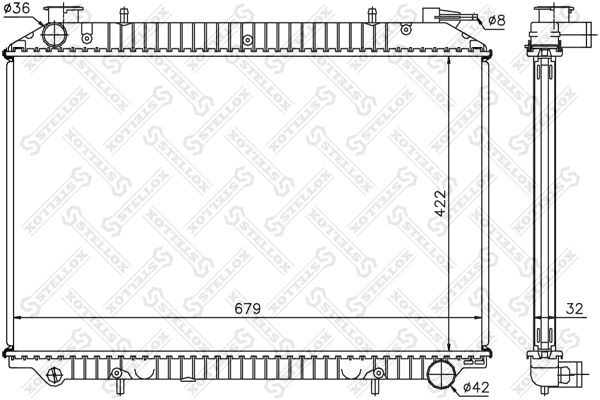 1025990SX STELLOX Радиатор, охлаждение двигателя