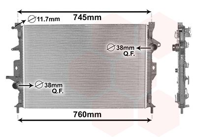 59002186 VAN WEZEL Радиатор, охлаждение двигателя