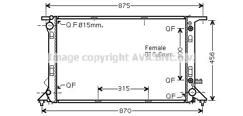 AIA2309 AVA QUALITY COOLING Радиатор, охлаждение двигателя