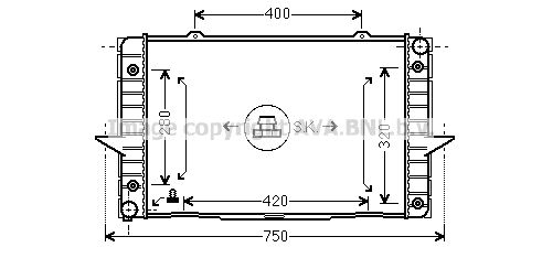 VO2093 AVA QUALITY COOLING Радиатор, охлаждение двигателя