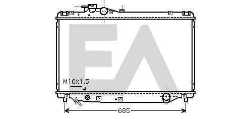 31R71186 EACLIMA Радиатор, охлаждение двигателя