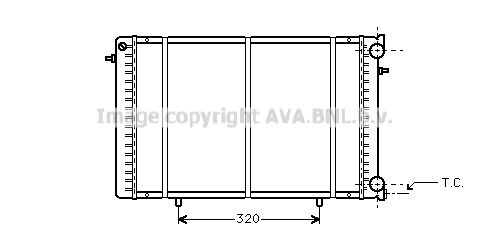 RT2239 AVA QUALITY COOLING Радиатор, охлаждение двигателя