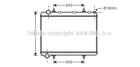 PE2259 AVA QUALITY COOLING Радиатор, охлаждение двигателя