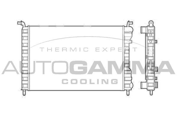 101188 AUTOGAMMA Радиатор, охлаждение двигателя