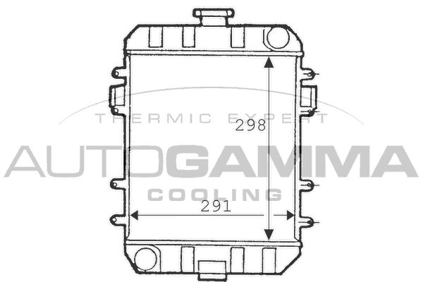 100680 AUTOGAMMA Радиатор, охлаждение двигателя