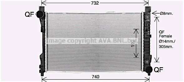 MS2727 AVA QUALITY COOLING Радиатор, охлаждение двигателя