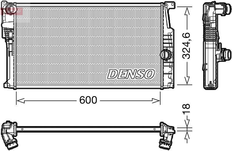 DRM05017 DENSO Радиатор, охлаждение двигателя