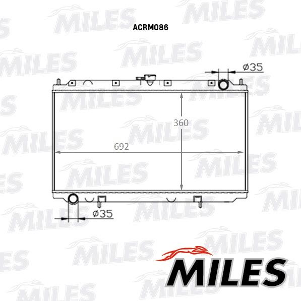 ACRM086 MILES Радиатор, охлаждение двигателя