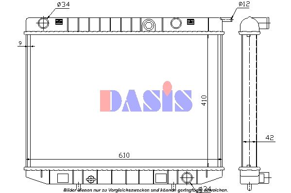 150006N AKS DASIS Радиатор, охлаждение двигателя