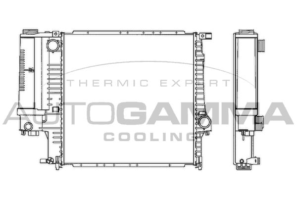 101120 AUTOGAMMA Радиатор, охлаждение двигателя