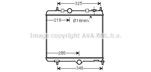 PE2384 AVA QUALITY COOLING Радиатор, охлаждение двигателя