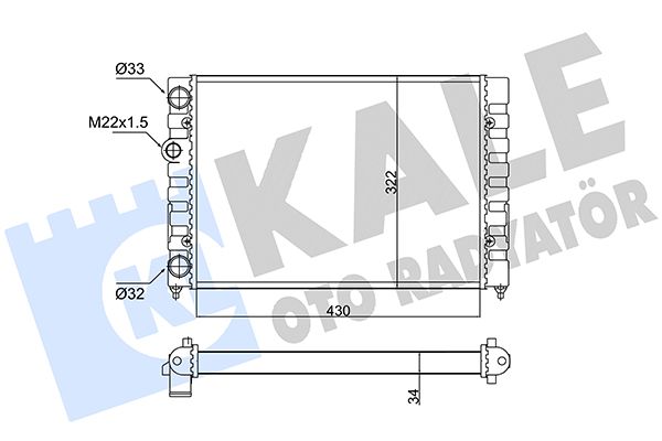 348230 KALE OTO RADYATÖR Радиатор, охлаждение двигателя
