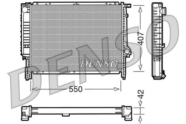 DRM05039 DENSO Радиатор, охлаждение двигателя