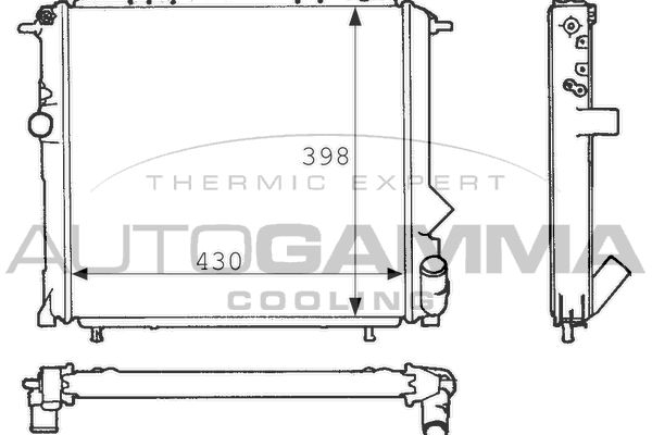 100856 AUTOGAMMA Радиатор, охлаждение двигателя