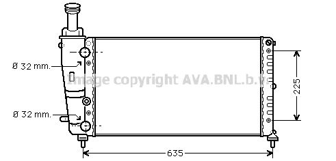 LC2067 AVA QUALITY COOLING Радиатор, охлаждение двигателя