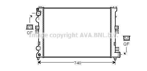 CNA2078D AVA QUALITY COOLING Радиатор, охлаждение двигателя