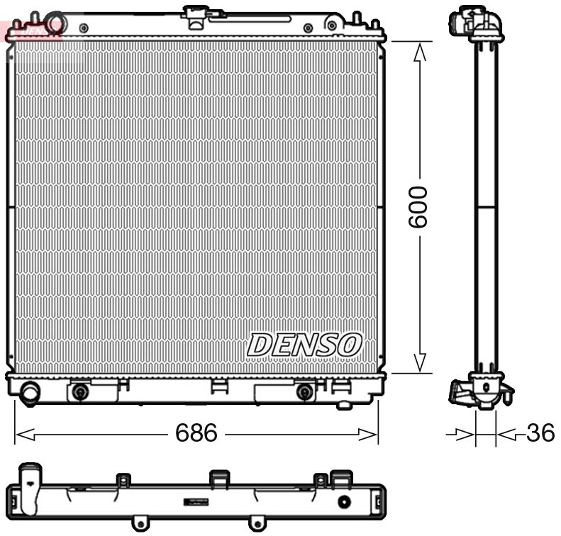 DRM46042 DENSO Радиатор, охлаждение двигателя