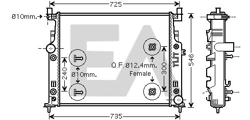 31R50178 EACLIMA Радиатор, охлаждение двигателя