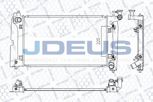 M0280100 JDEUS Радиатор, охлаждение двигателя