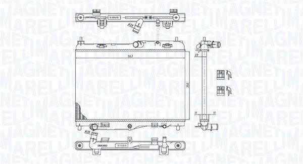 350213184800 MAGNETI MARELLI Радиатор, охлаждение двигателя