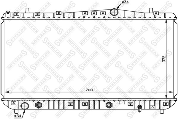 1025342SX STELLOX Радиатор, охлаждение двигателя