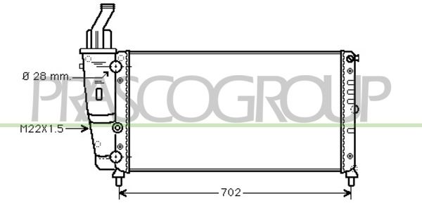 FT132R012 PRASCO Радиатор, охлаждение двигателя