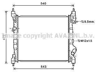 DWA2141 AVA QUALITY COOLING Радиатор, охлаждение двигателя