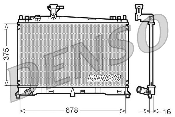 DRM44010 DENSO Радиатор, охлаждение двигателя