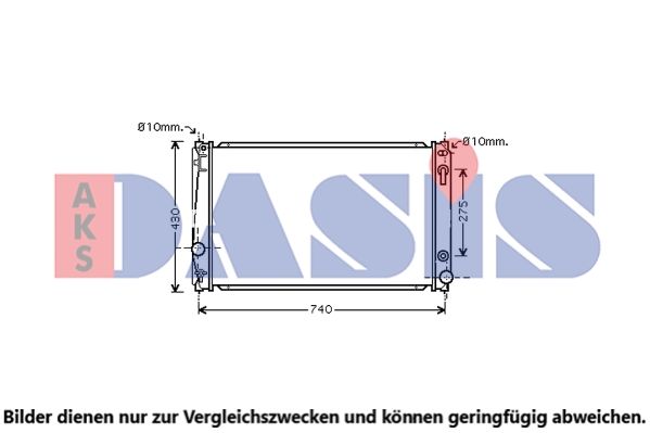 210285N AKS DASIS Радиатор, охлаждение двигателя