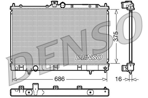 DRM45025 DENSO Радиатор, охлаждение двигателя