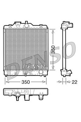 DRM40003 DENSO Радиатор, охлаждение двигателя