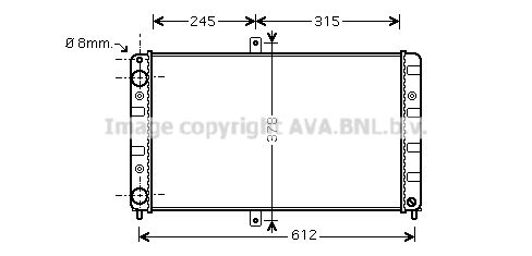 LA2016 AVA QUALITY COOLING Радиатор, охлаждение двигателя